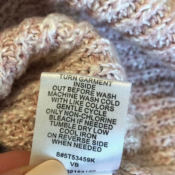 Cloud Chaser Y2K Pink Crewneck Sweater Cutout Ribbed Women’s XL Cozy Stretch - Picture 7 of 9